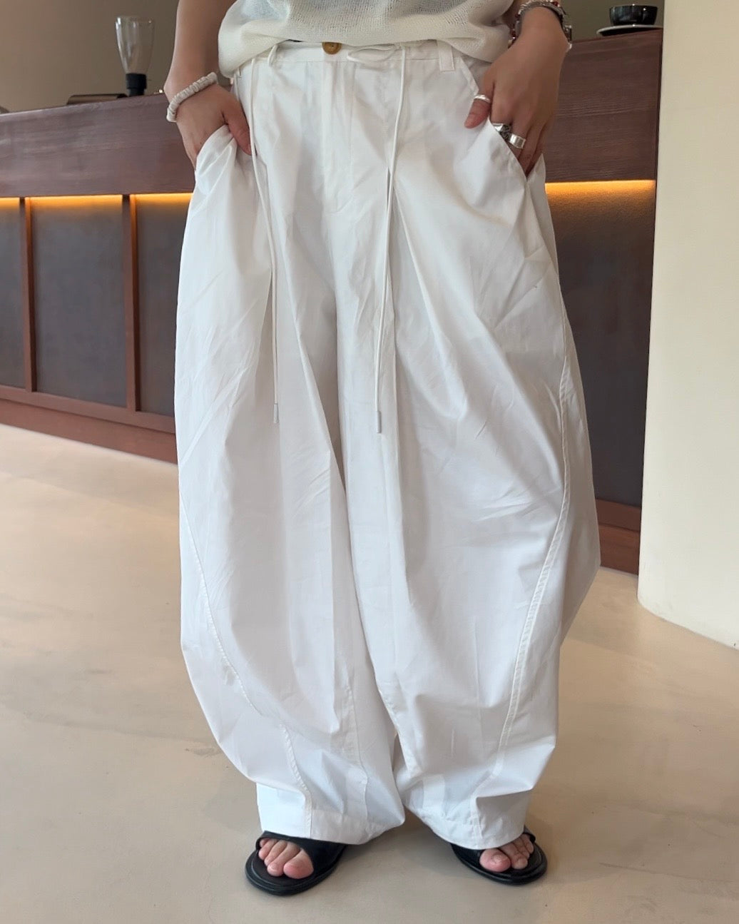 [6/11new]Volume Parachute Pants