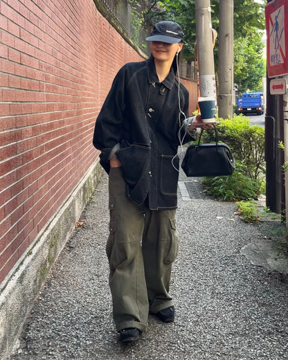 Denim Work Coverall Jacket