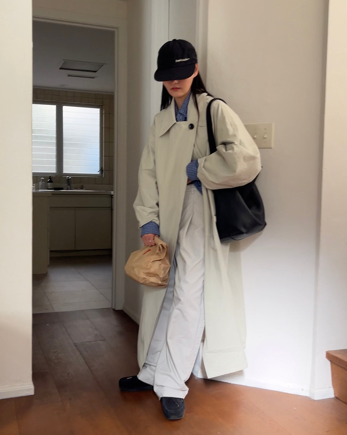 [12/4new]Cotton Canvas Coat ivory