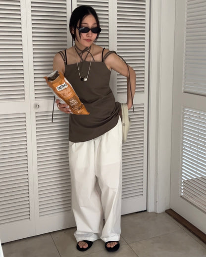 [4/16 new]Easy Form Pants  white 5月初旬入荷分