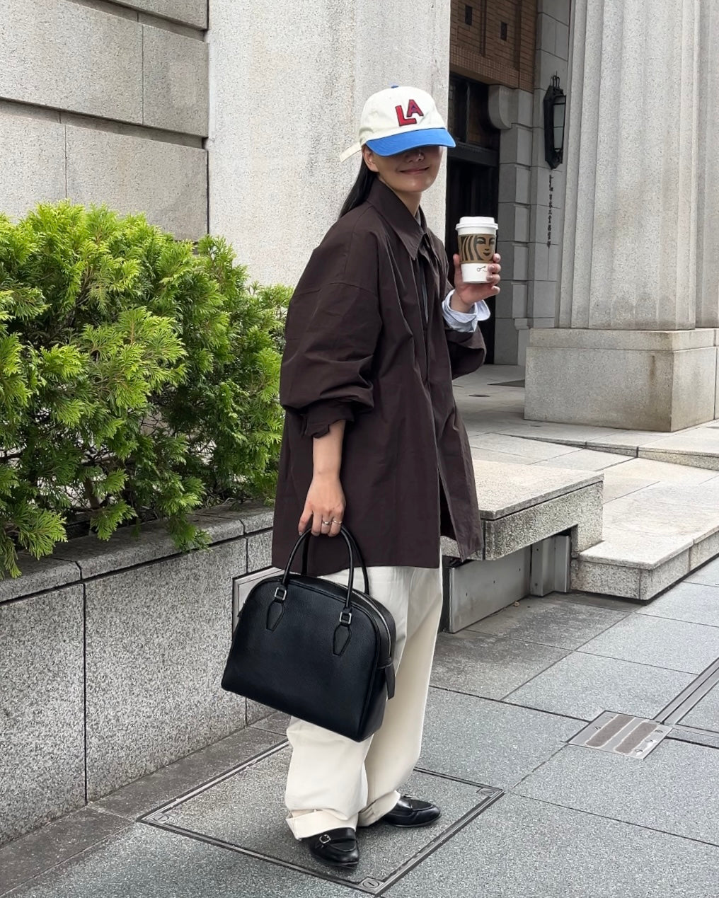 Boston Leather Dome Bag