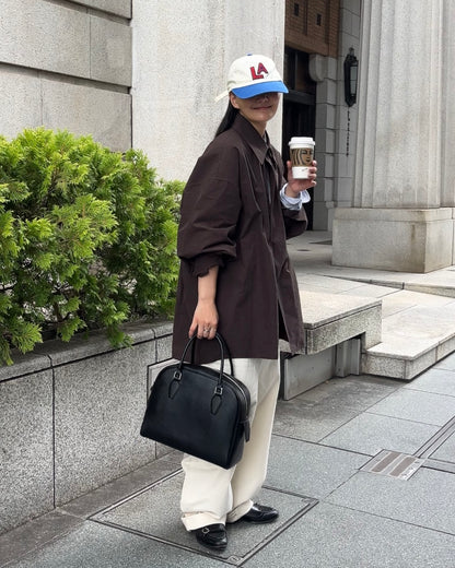 Boston Leather Dome Bag