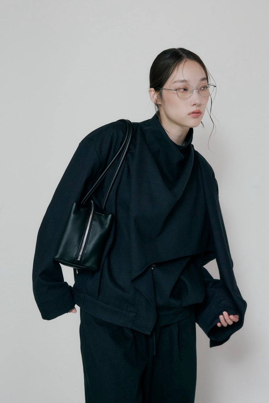 button drape jacket