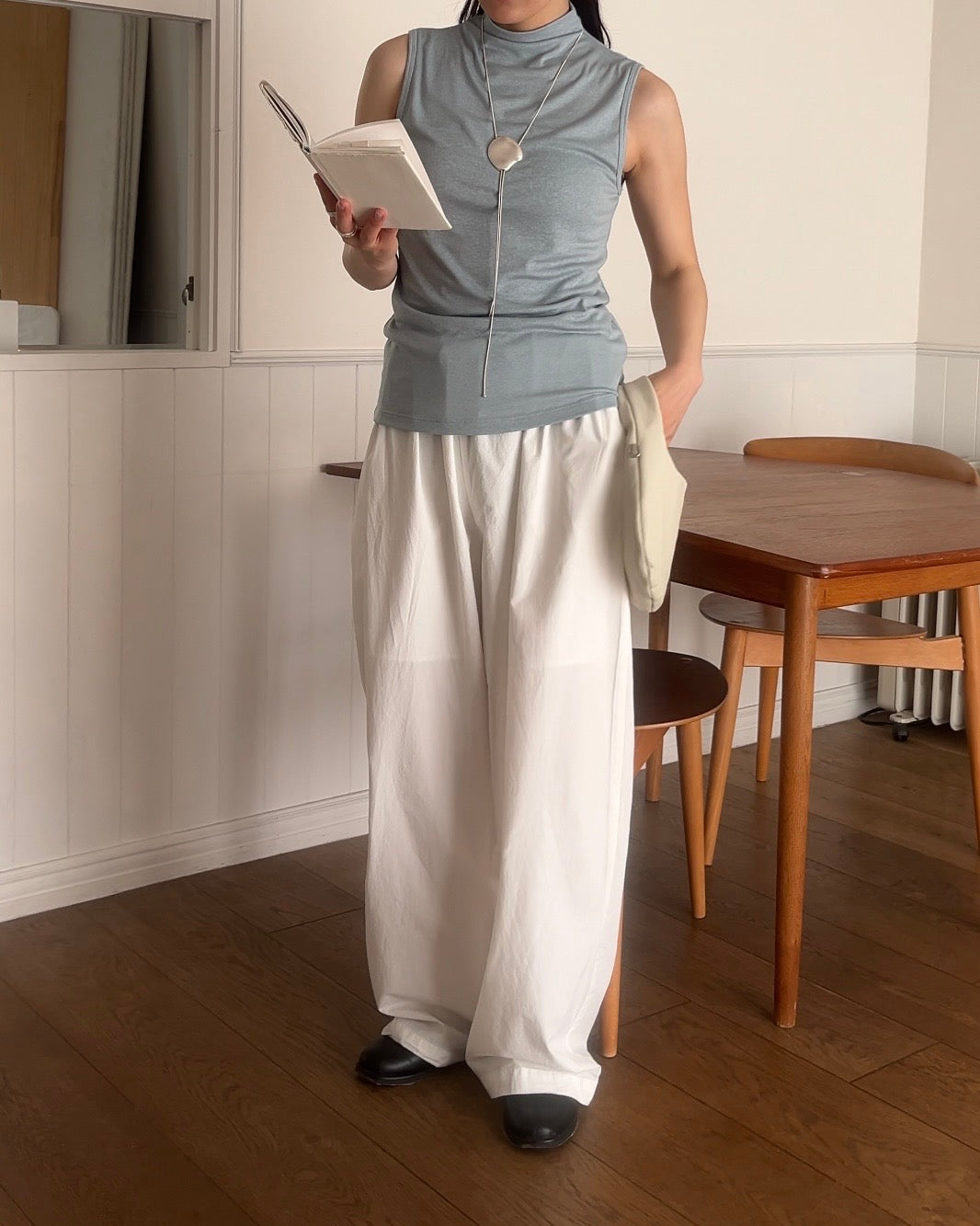 [4/16 new]Easy Form Pants  white 5月初旬入荷分