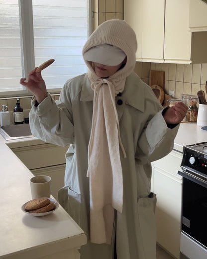 Pure Wool Balaclava Ivory