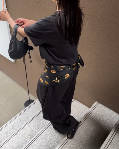 [5/21new]Curved Wide Sweat Pants black 6月上旬〜中旬入荷