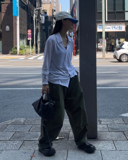 [9/4new]Airy Light Shirt white