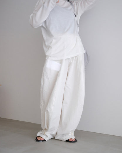 [7/9new]front volume balloon pants  white