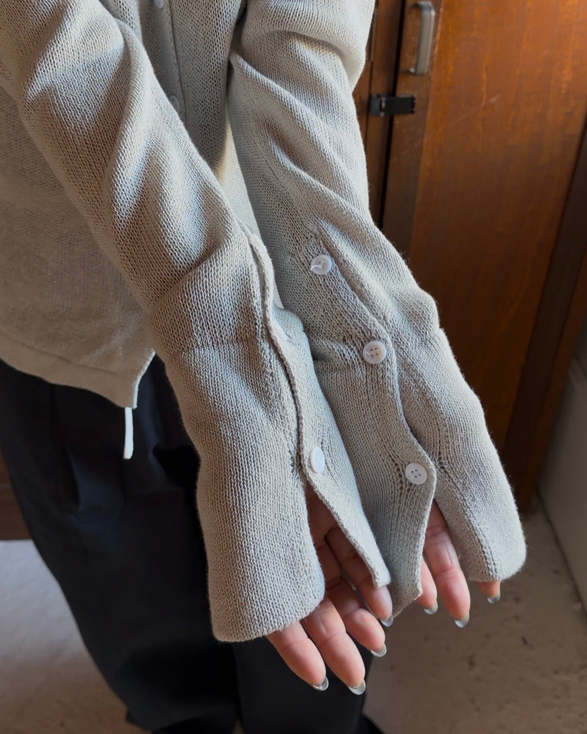 Loose Frame Cardigan gray