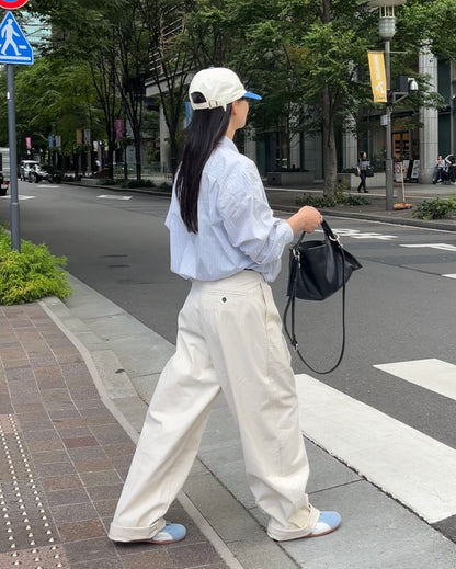 Curve Leather 2way handle bag