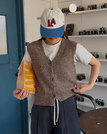 ［3/19new］Cotton Easy Layer Vest brown