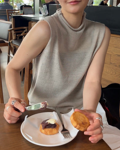 [6/4new]Dry Touch Knit beige　