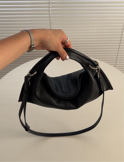 Curve Leather 2way handle bag