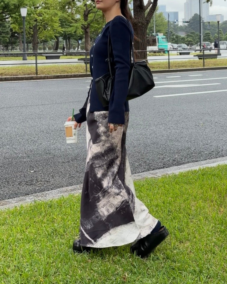 [9/24new] ink wash skirt BK 10月初旬〜中旬入荷