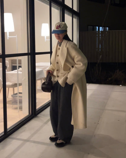 Half-Wool tweed Pants