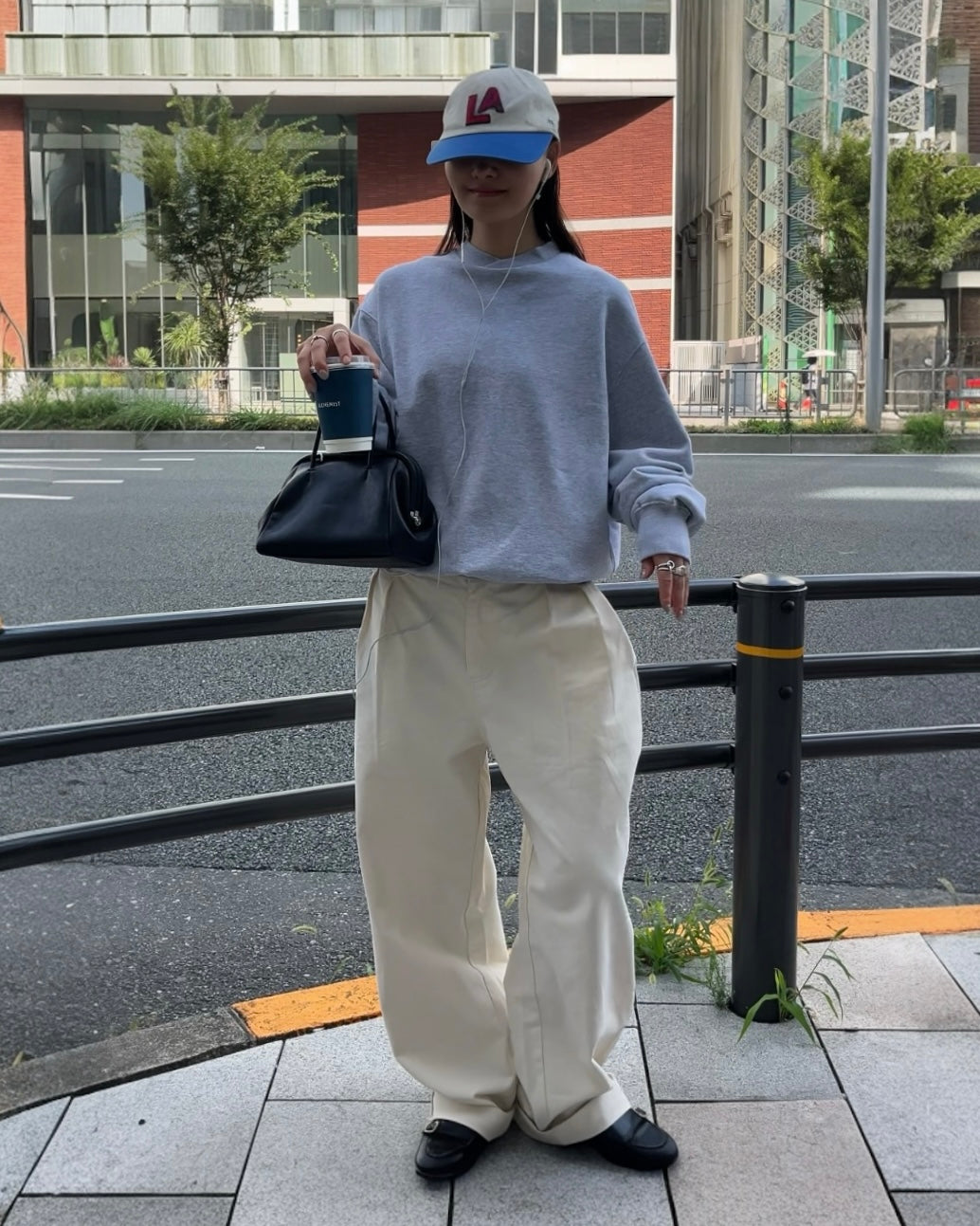 [9/18new]baseball neck sweat gray