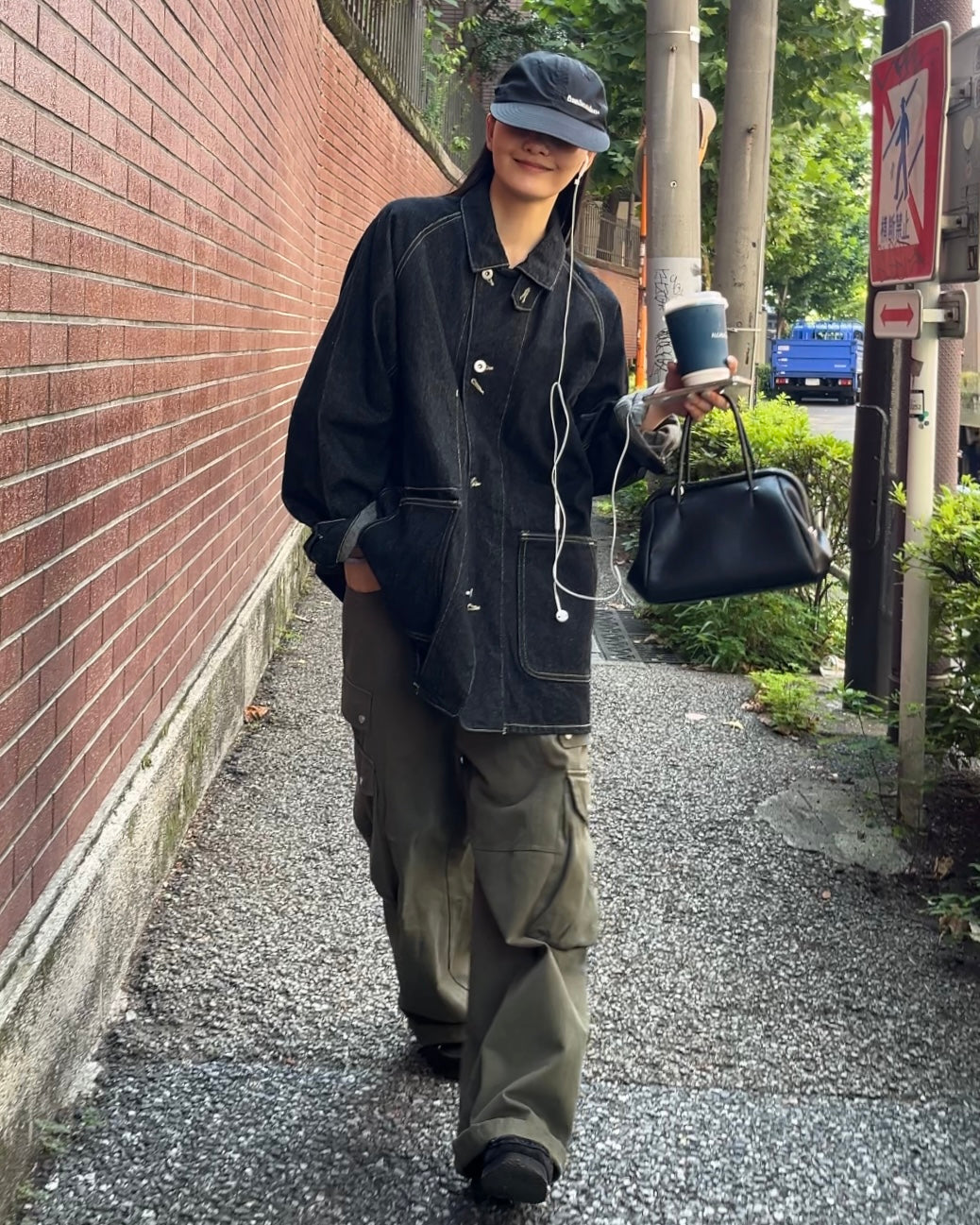 Denim Work Coverall Jacket