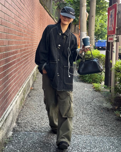 Denim Work Coverall Jacket