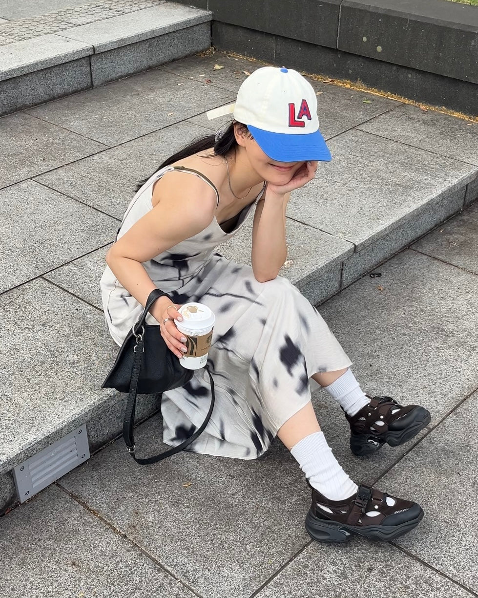 Curve Leather 2way handle bag