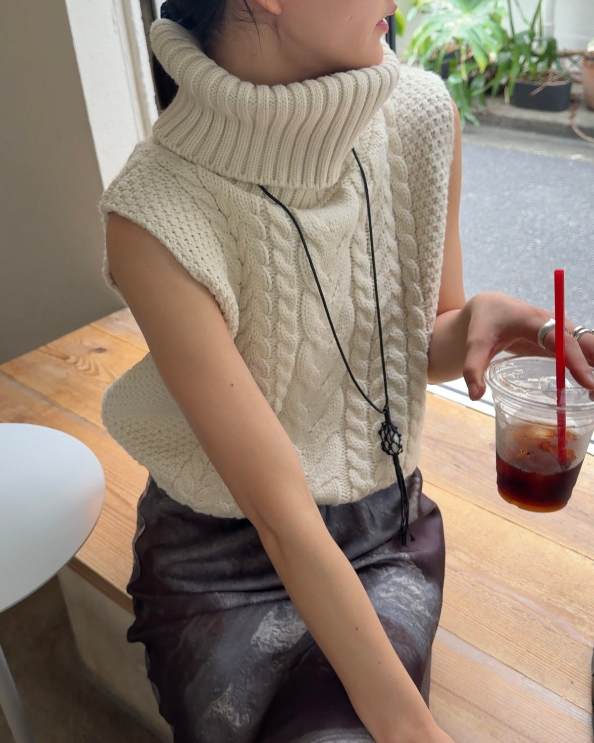 [9/24new] wide rib knit vest 10月中旬〜下旬入荷分