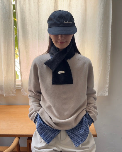 Pure Wool Soft High-Neck Knit Ivory