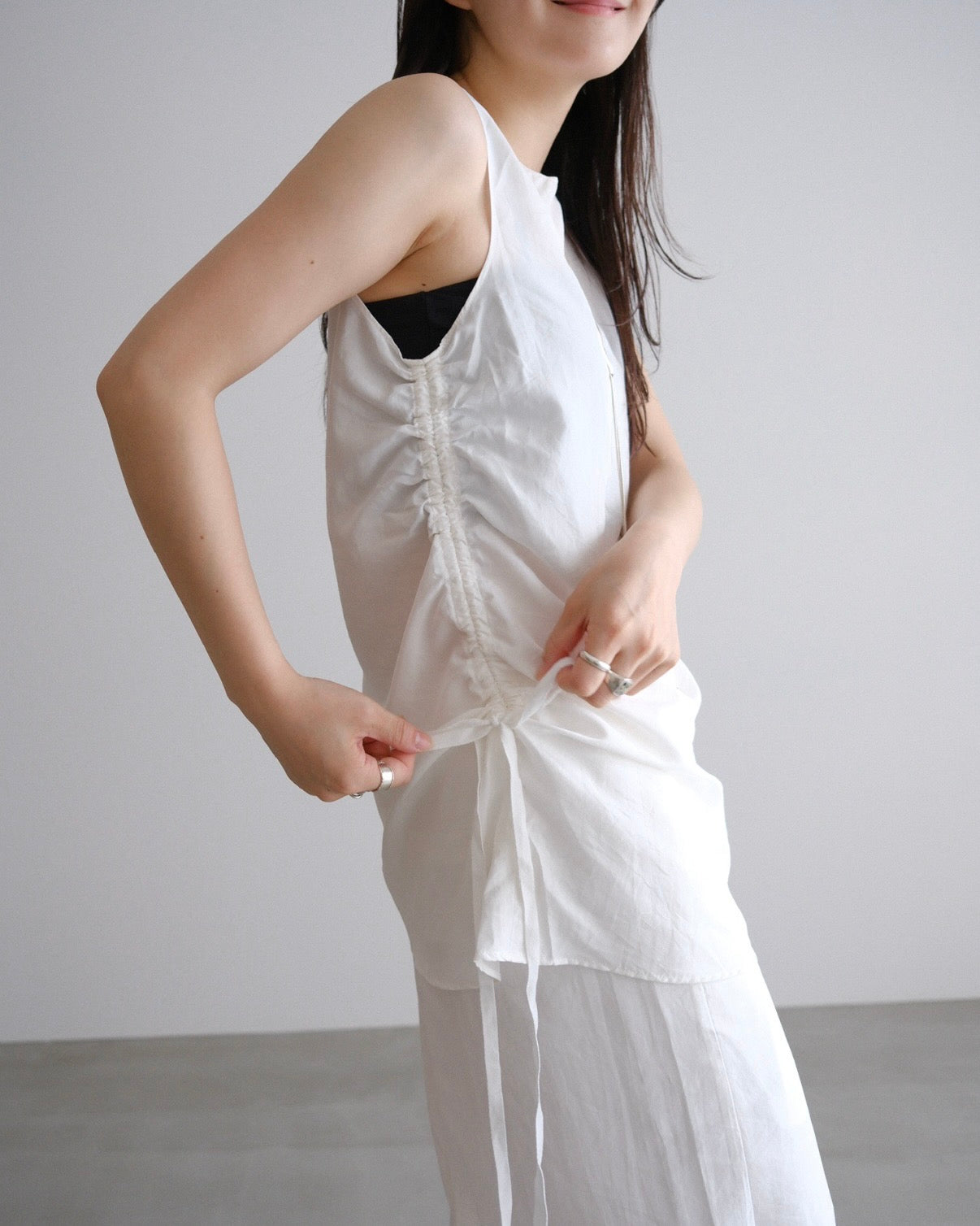 [/8/27new]Silk Sleeveless  onepiece