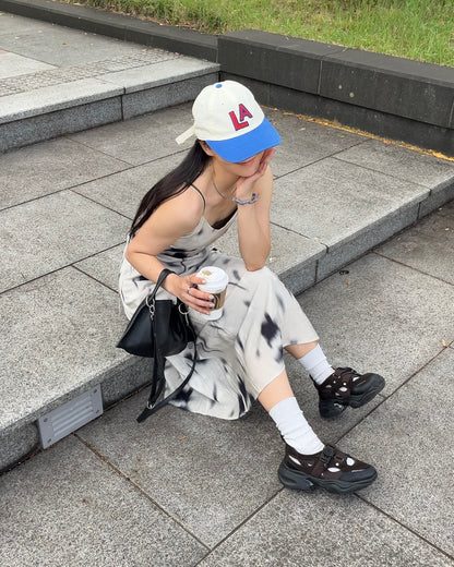 Curve Leather 2way handle bag