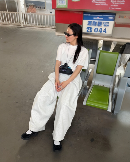 [5/21new]Curved Wide Sweat Pants oatmeal 6月上旬〜下旬入荷