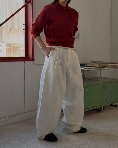 [2/12new] Cotton Wide Balance Pants