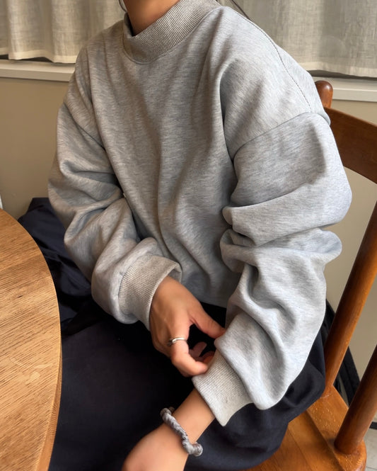 [11/13new] Mock Neck Relax Sweat  gray