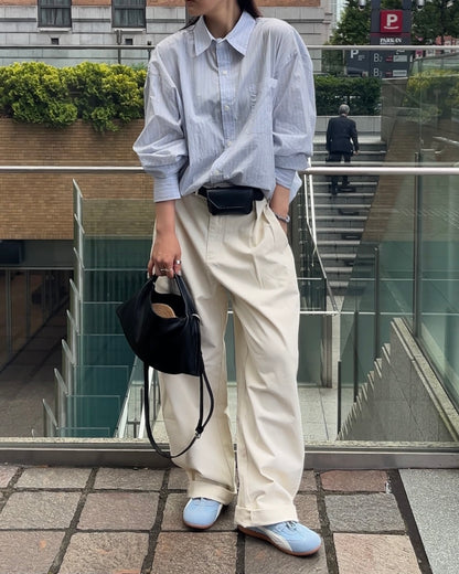 Curve Leather 2way handle bag