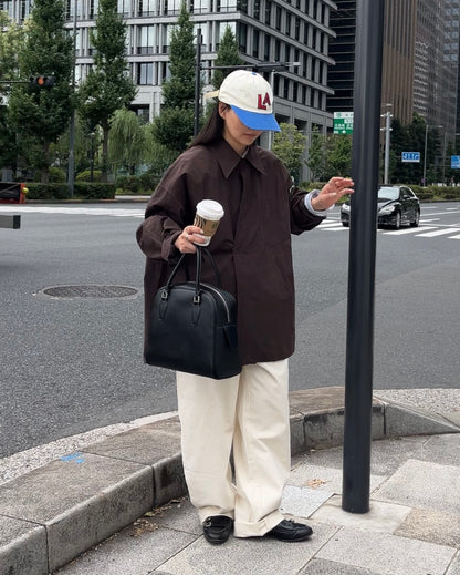 Boston Leather Dome Bag