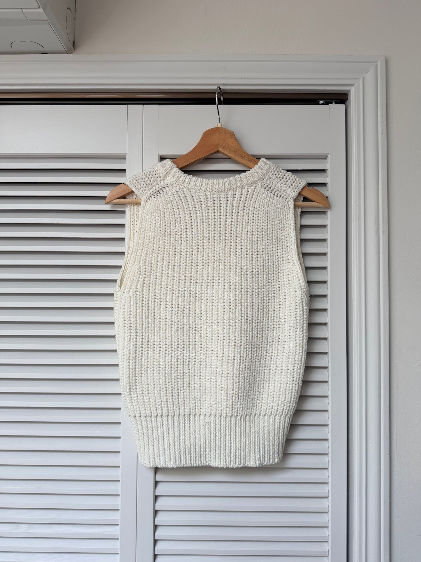 [5/7new]Raw Linen Knit Top Tank white 5月下旬入荷分