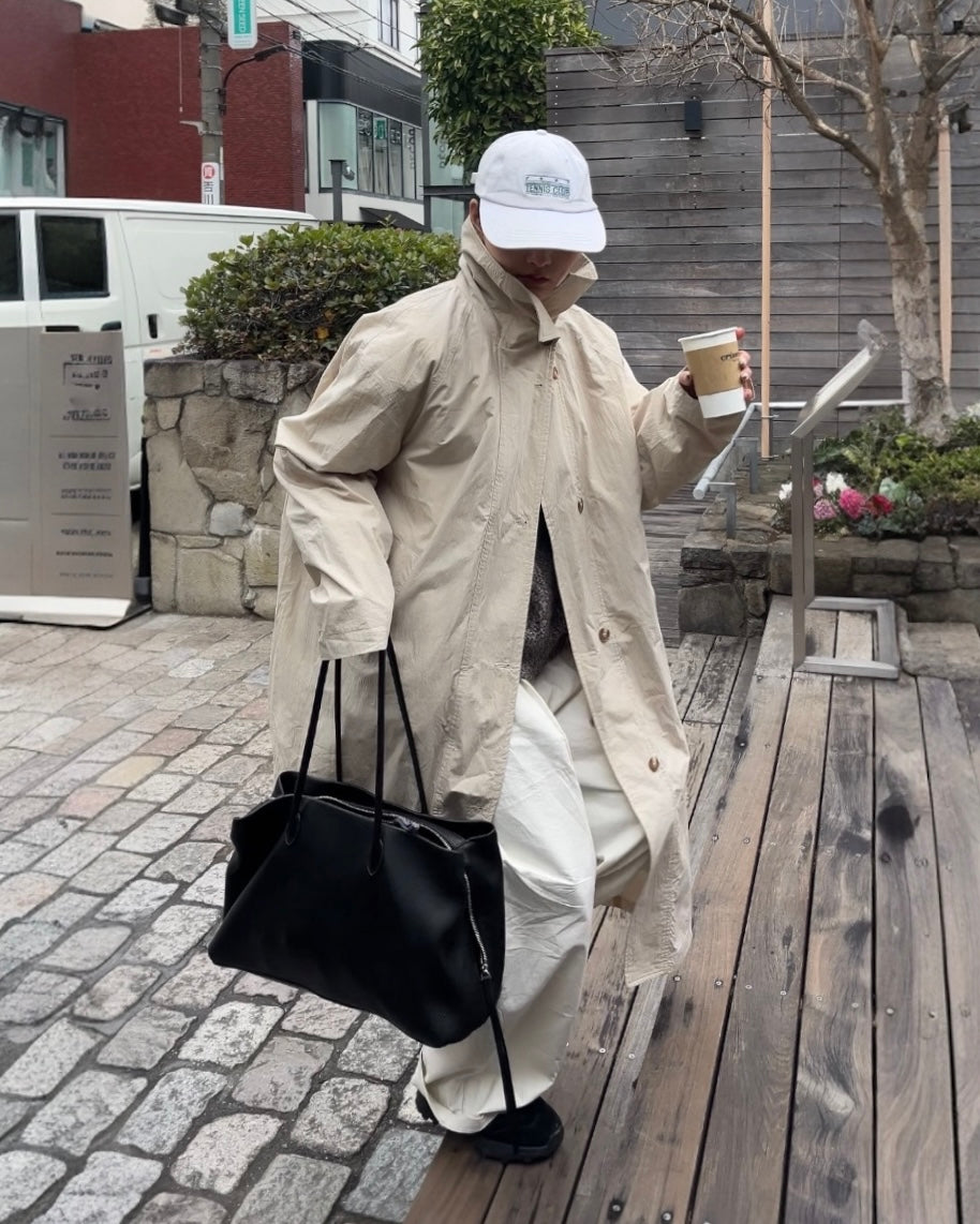 Cotton Nylon Soft Drape Coat