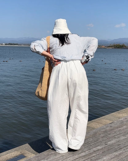 [4/16 new]Easy Form Pants  white 5月初旬入荷分