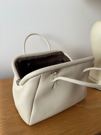 [9/14restock][予約]minimal Leather 2way Bag ivory 9月下旬～10月初旬入荷