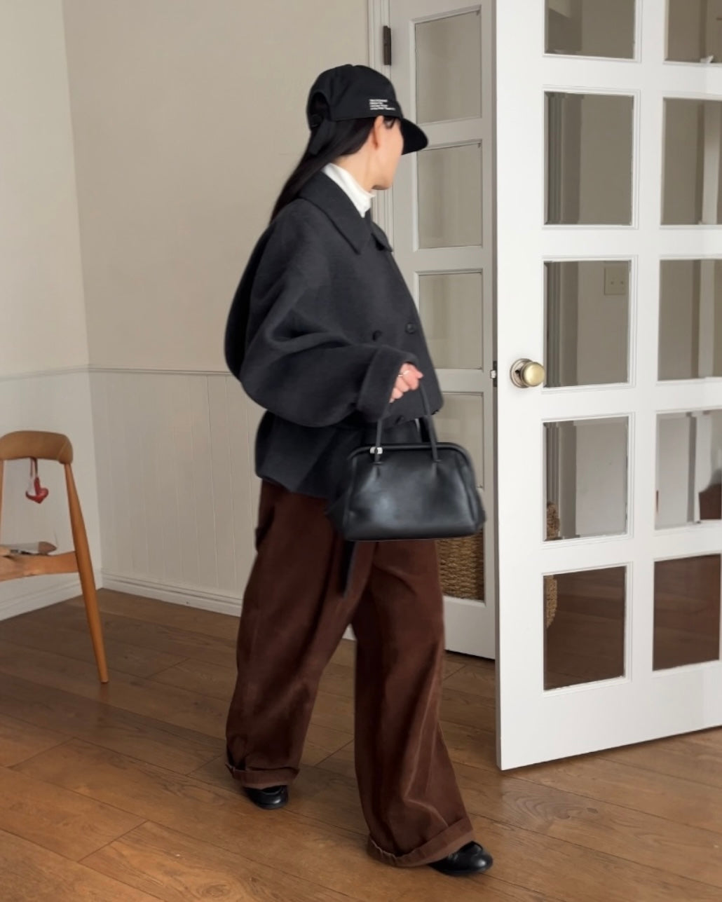 [11/27new] Drape Wool P-Coat gray 12月下旬～1月初旬入荷