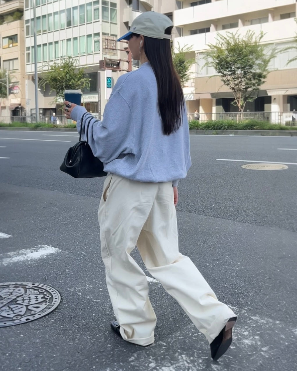 [9/18new][予約]Cotton Wide-Leg Pants 10月初旬～中旬入荷