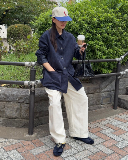 [10/1new] back tie suede jacket NV  11月初旬～中旬入荷