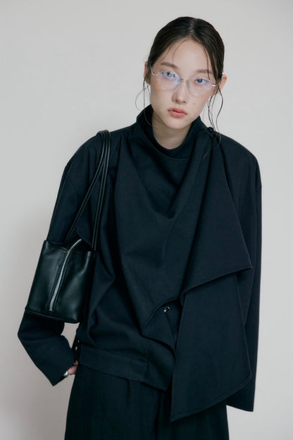 button drape jacket