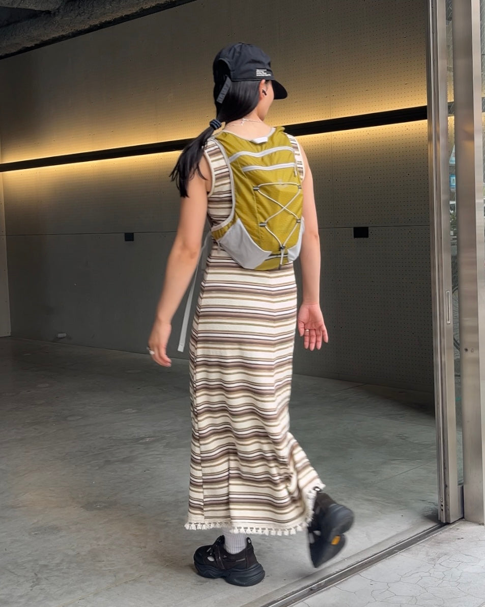 [7/31new]Border Fringe Onepiece