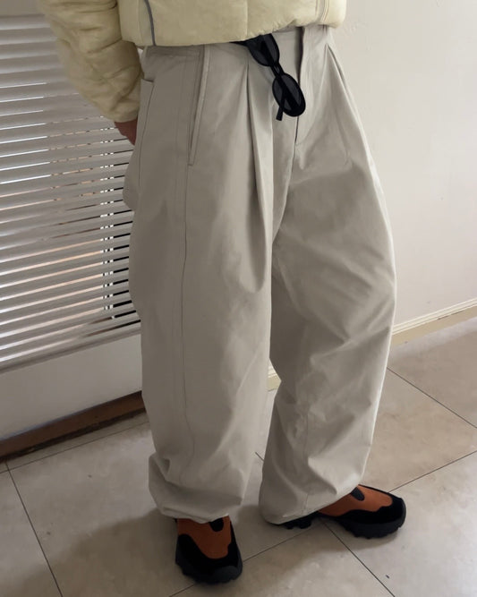 [12/18 new] Warmth Wide Cotton Pants Ivory