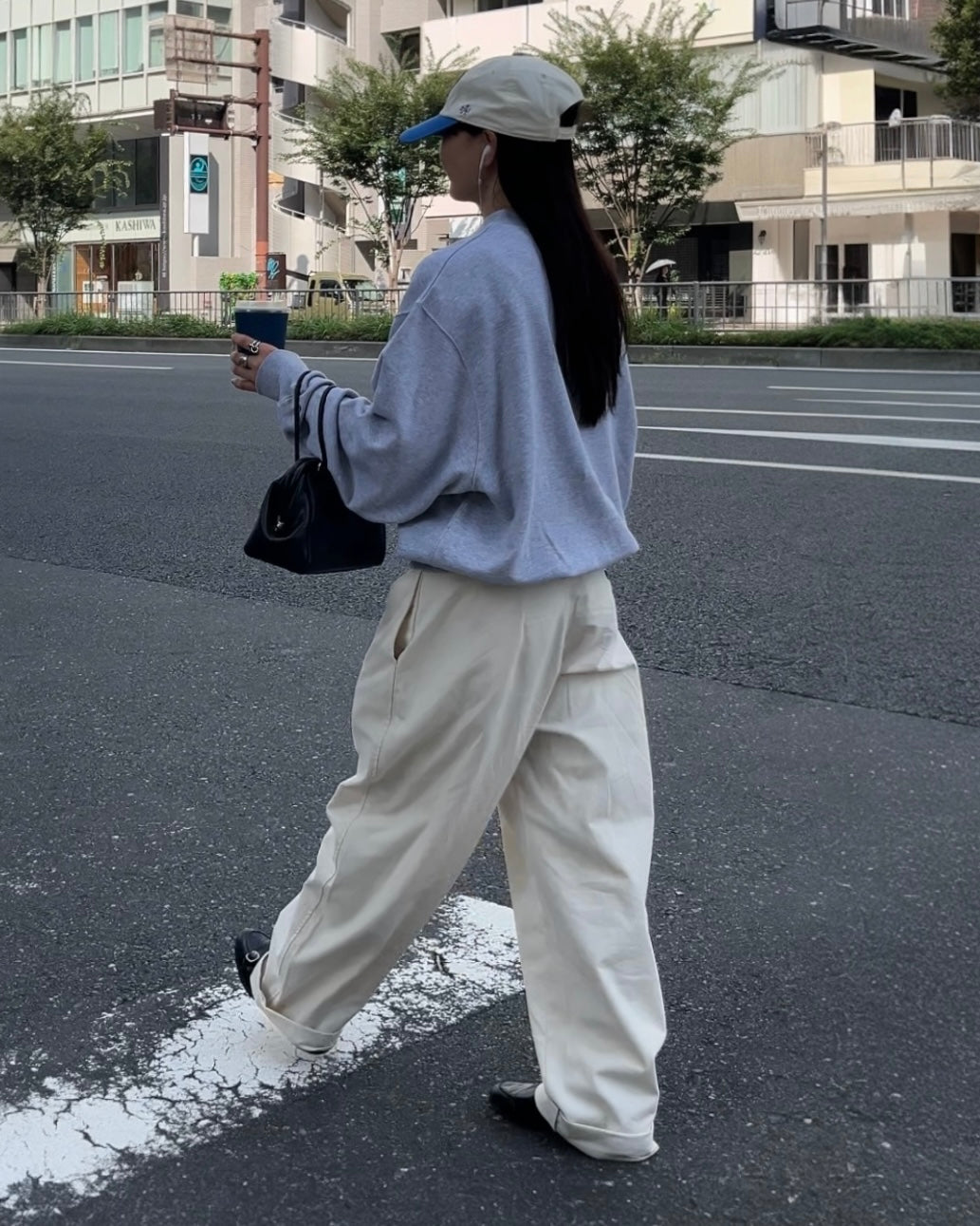 [9/18new][予約]Cotton Wide-Leg Pants 10月初旬～中旬入荷