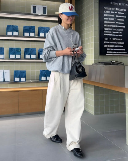[9/18new][予約]Cotton Wide-Leg Pants 10月初旬～中旬入荷