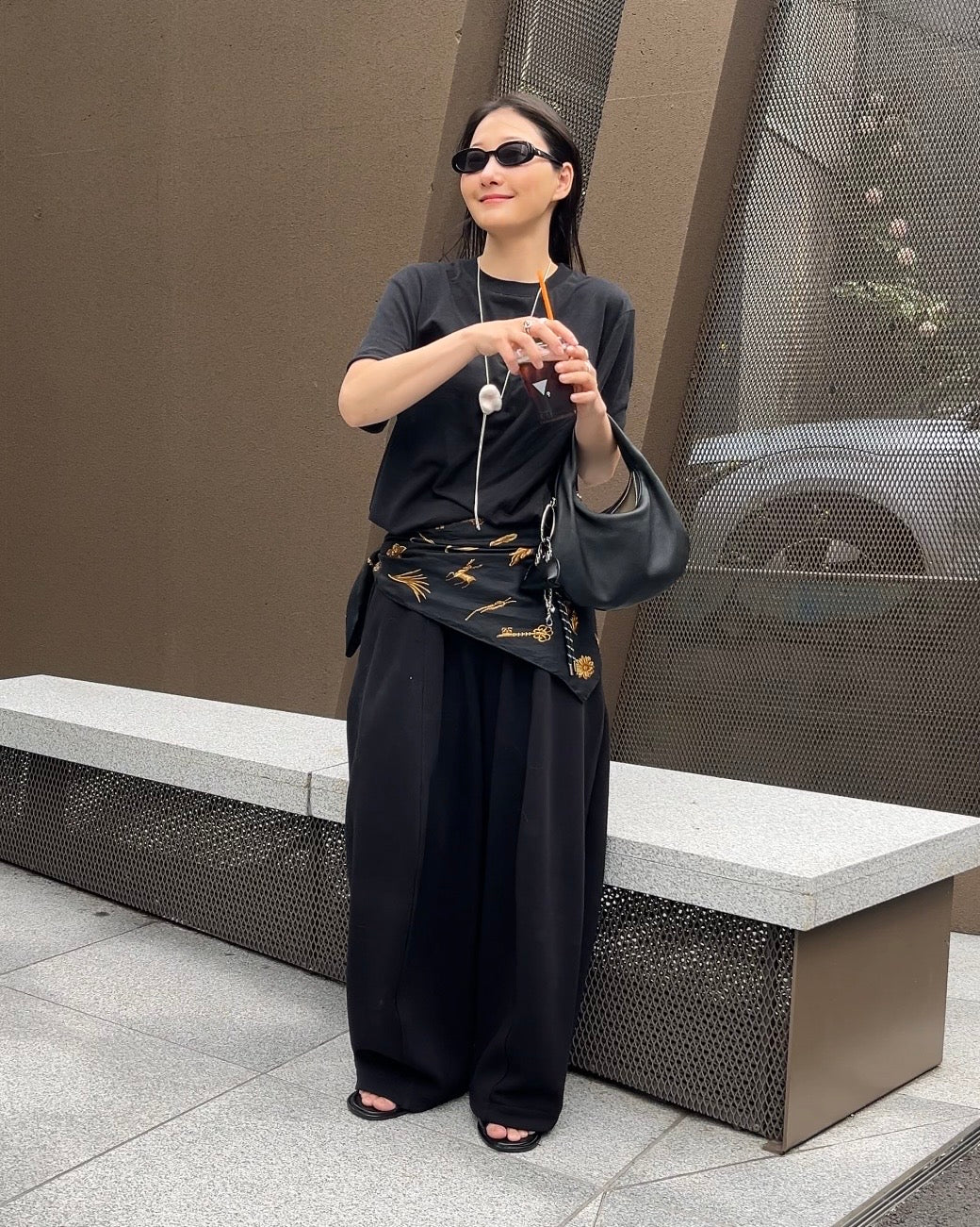 [5/21new]Round Curve Leather Bag black  6月上旬〜下旬入荷
