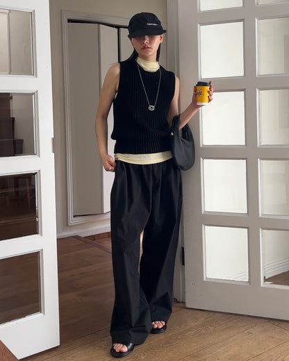 [4/16 new]Easy Form Pants  black 5月初旬入荷分