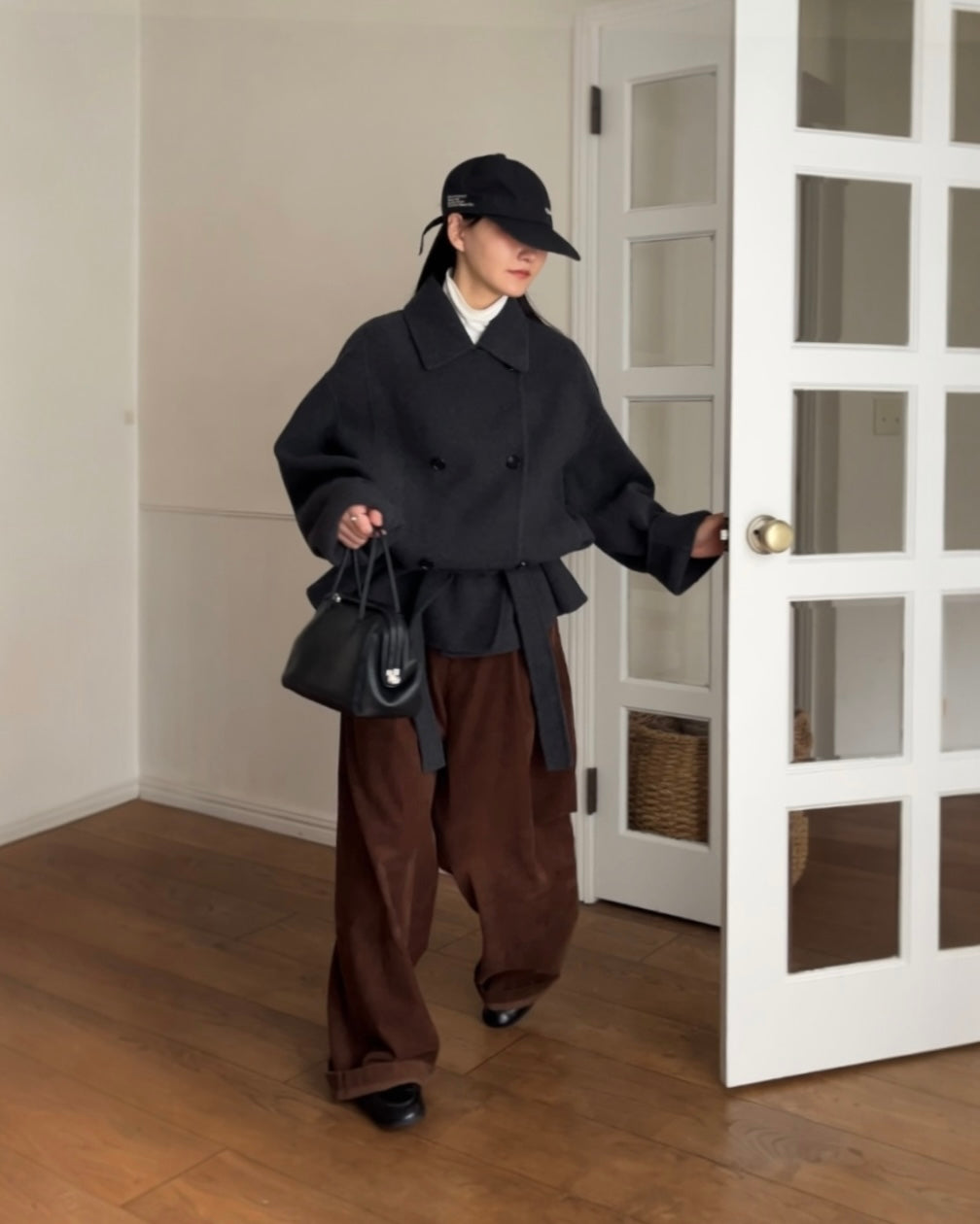 [11/27new] Drape Wool P-Coat gray 12月下旬～1月初旬入荷