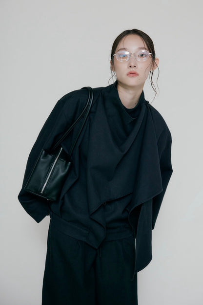 button drape jacket