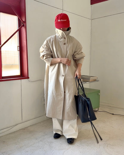 Cotton Nylon Soft Drape Coat