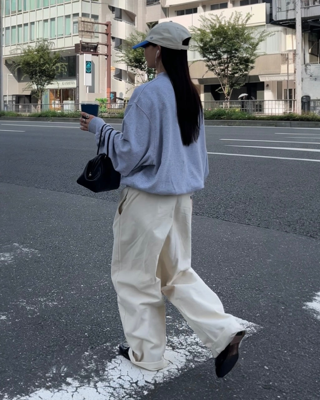 [9/18new][予約]Cotton Wide-Leg Pants 10月初旬～中旬入荷